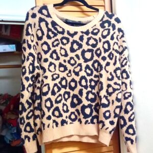 Cheetah woman sweater